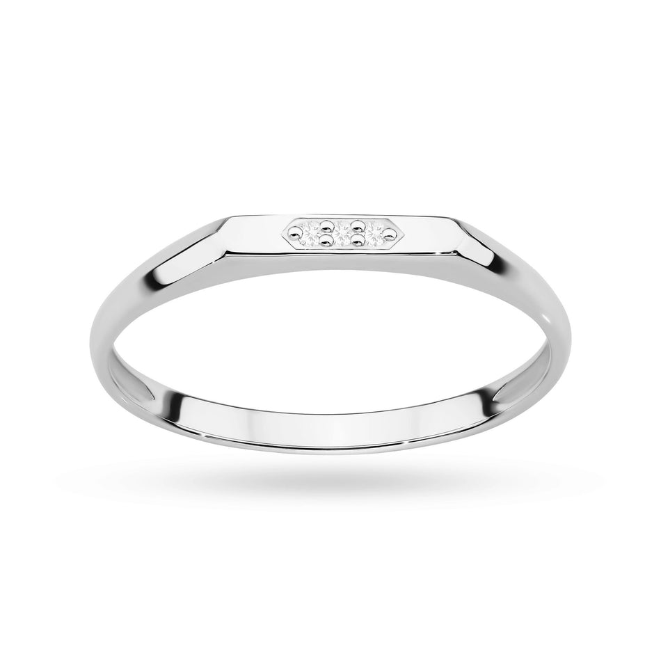Goldring mit 0,015 ct Diamanten