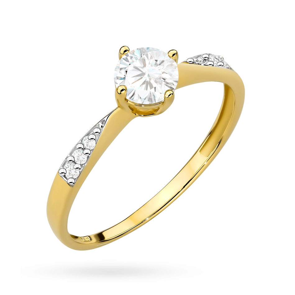 Gold Ring with Zirconia