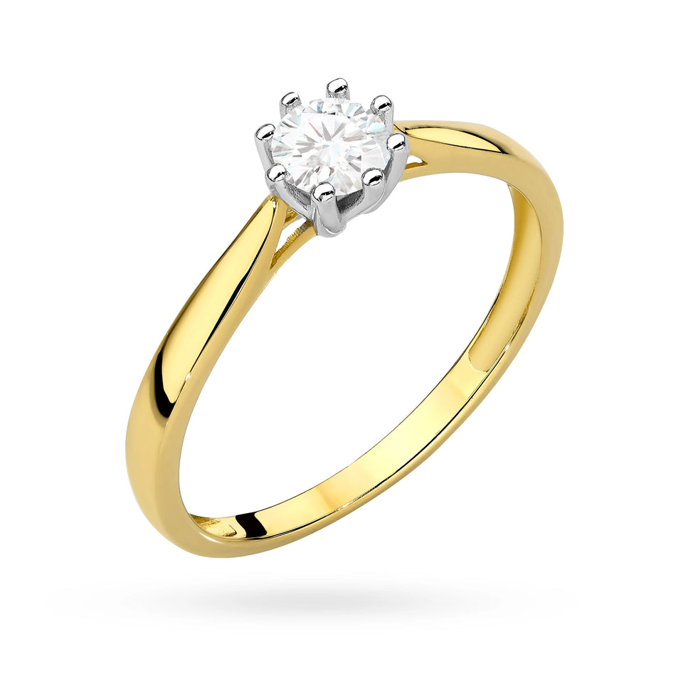Gold Ring with Zirconia