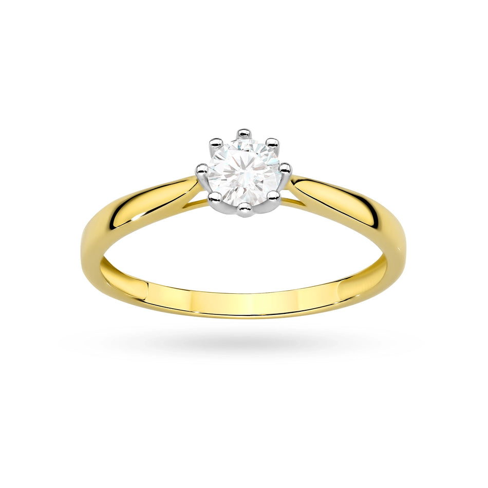 Gold Ring with Zirconia