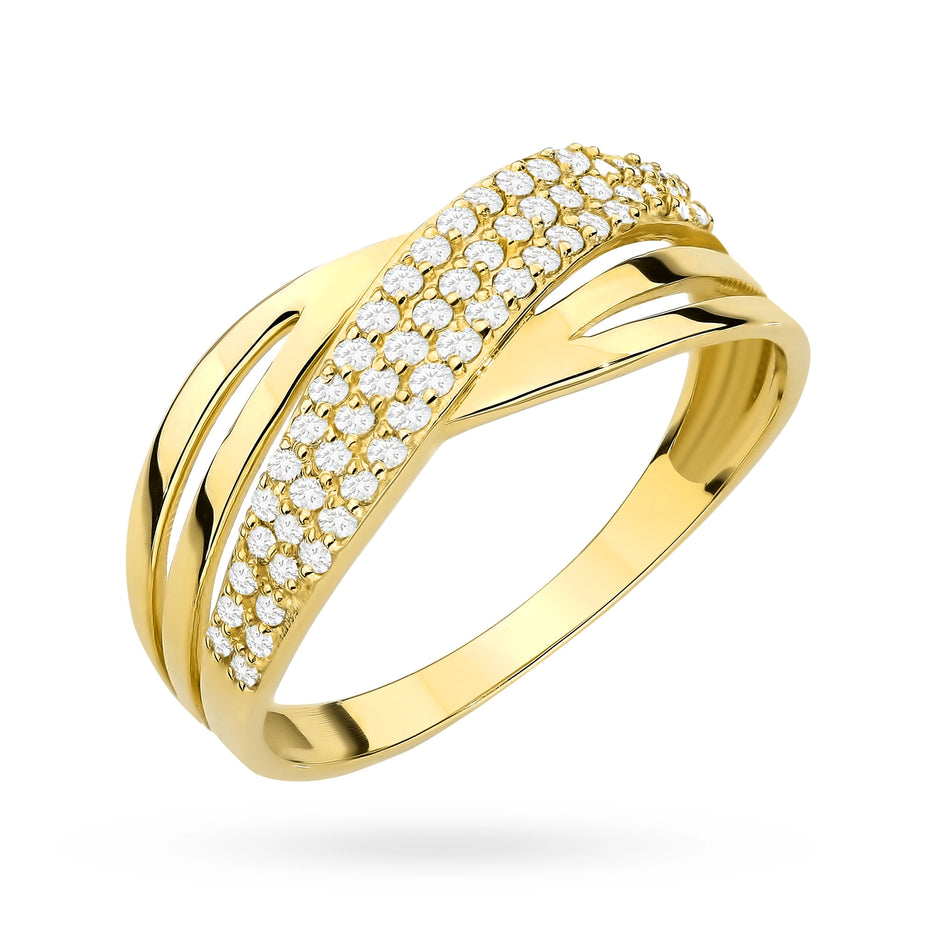 Gold Ring with Zirconia