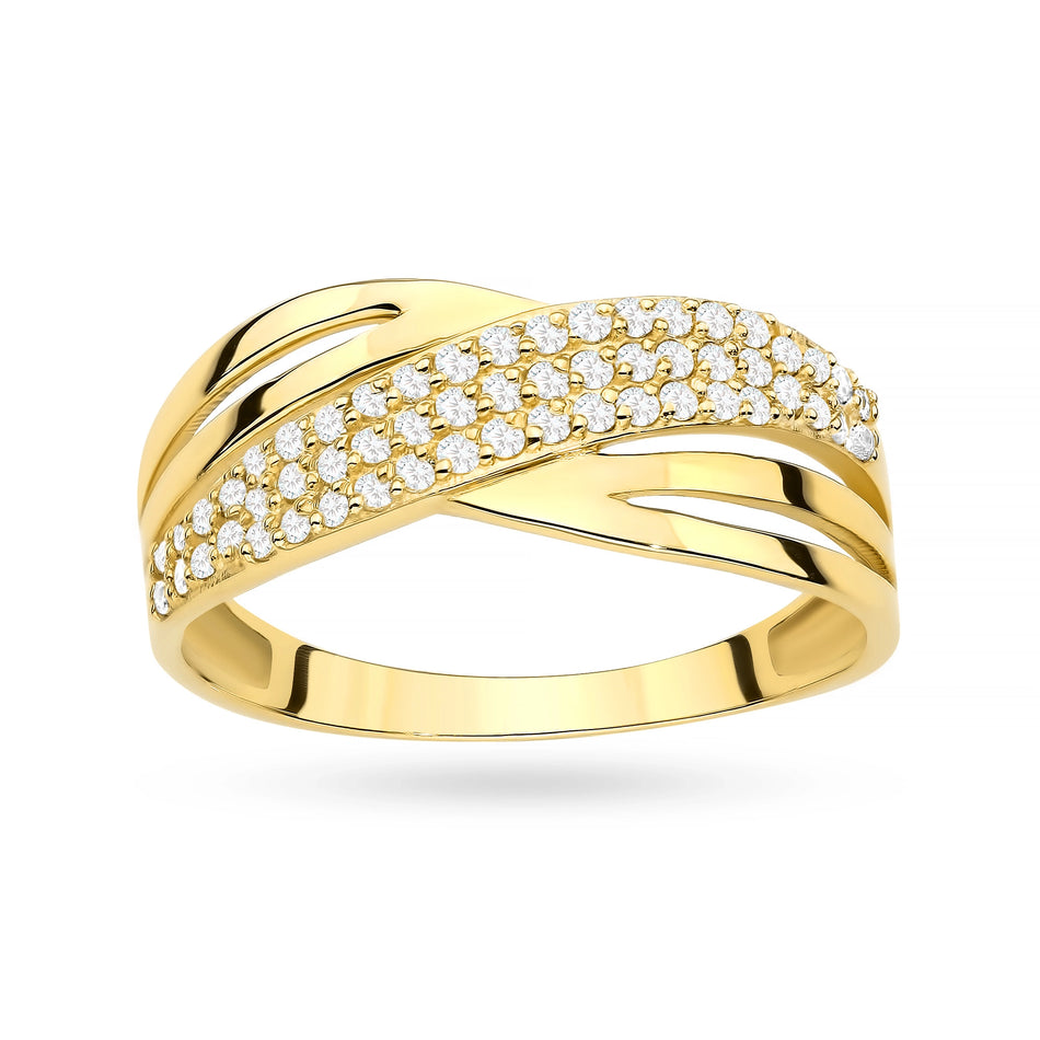 Gold Ring with Zirconia