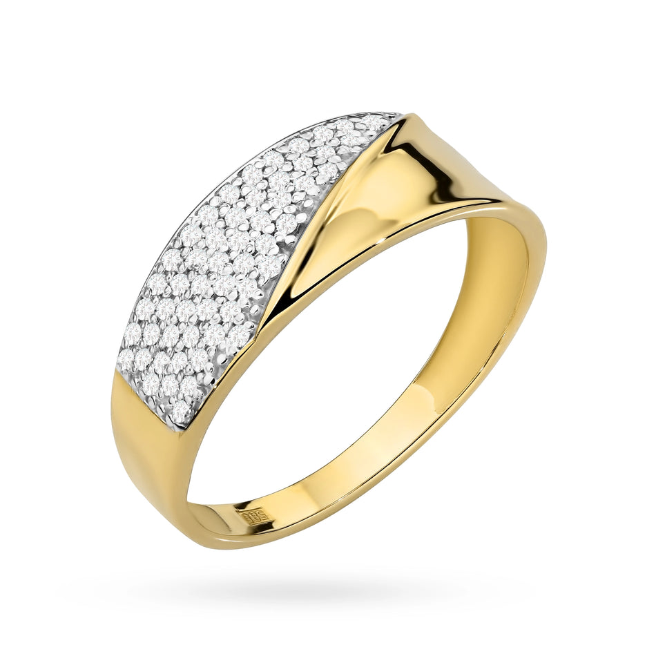 Gold Ring with Zirconia