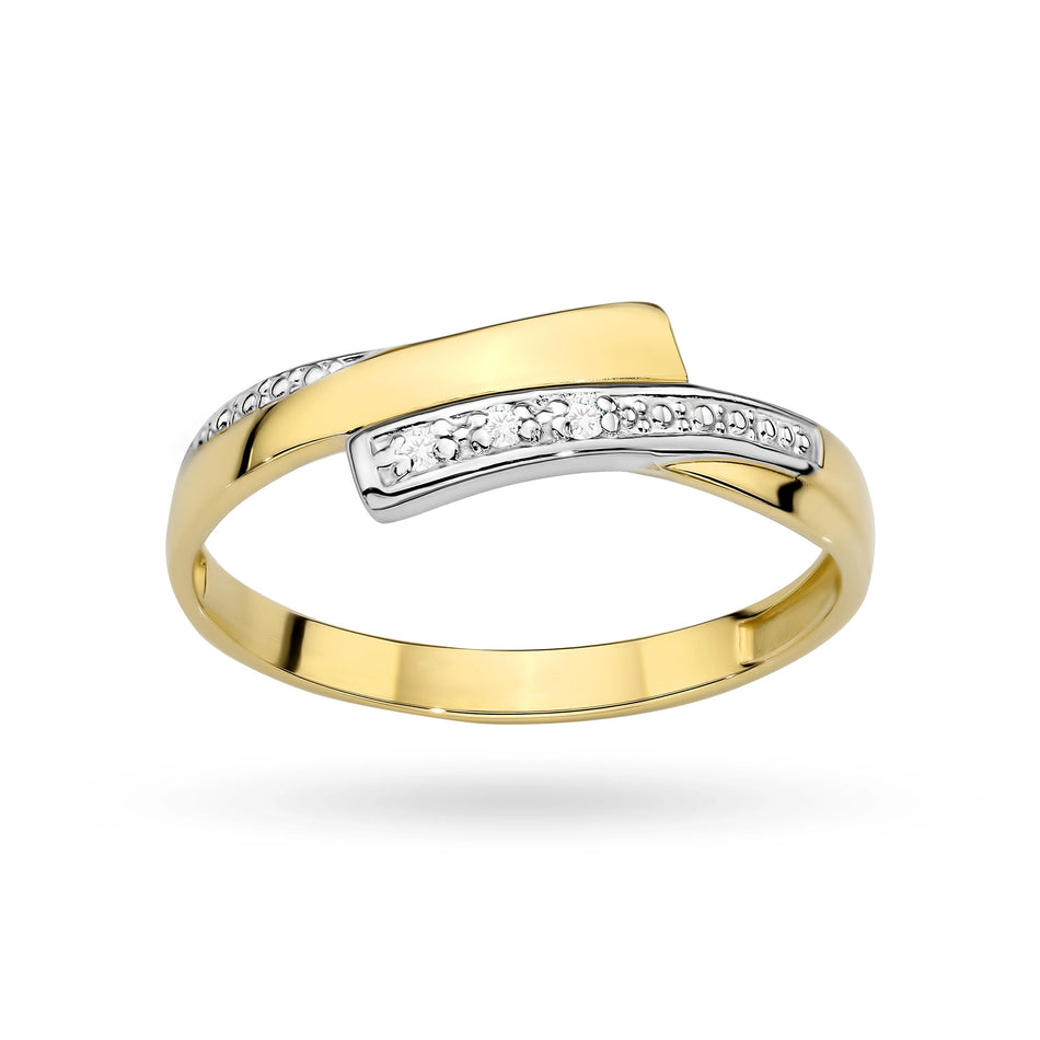 Gold Ring with Zirconia