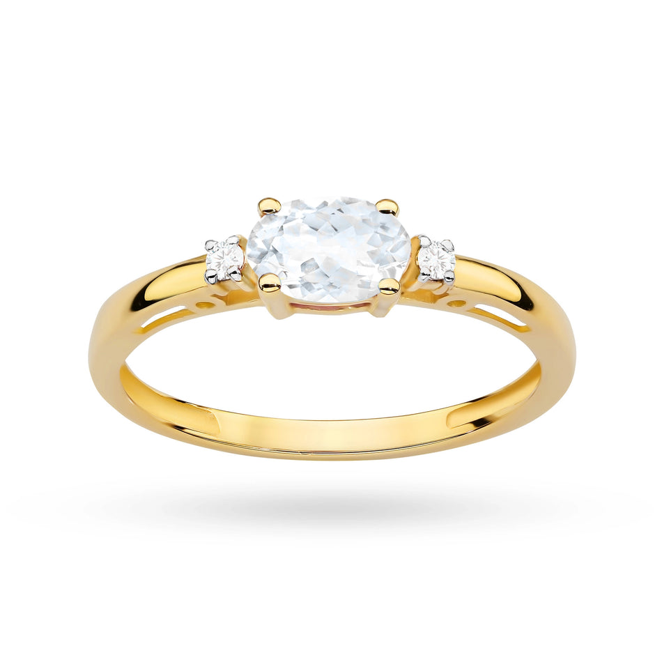 Gold Ring with Zirconia