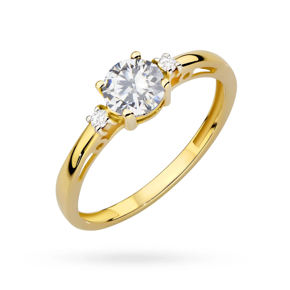 Gold Ring with Zirconia