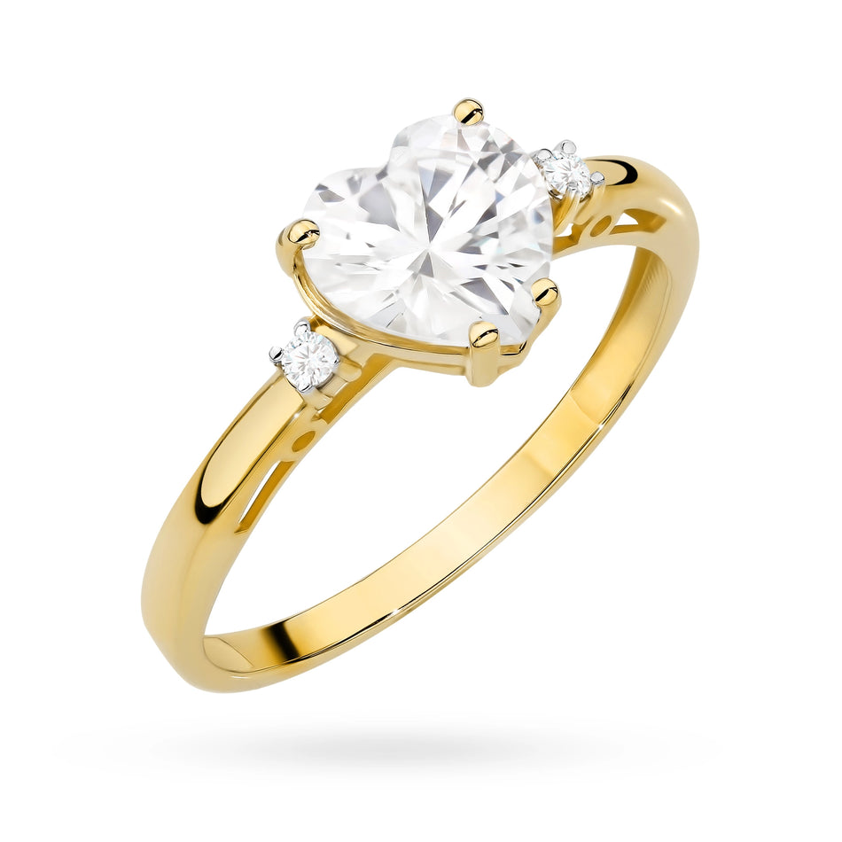 Gold Ring with Zirconia