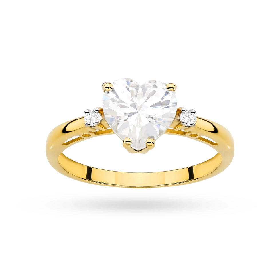 Gold Ring with Zirconia