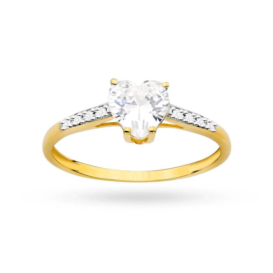 Gold Ring with Zirconia
