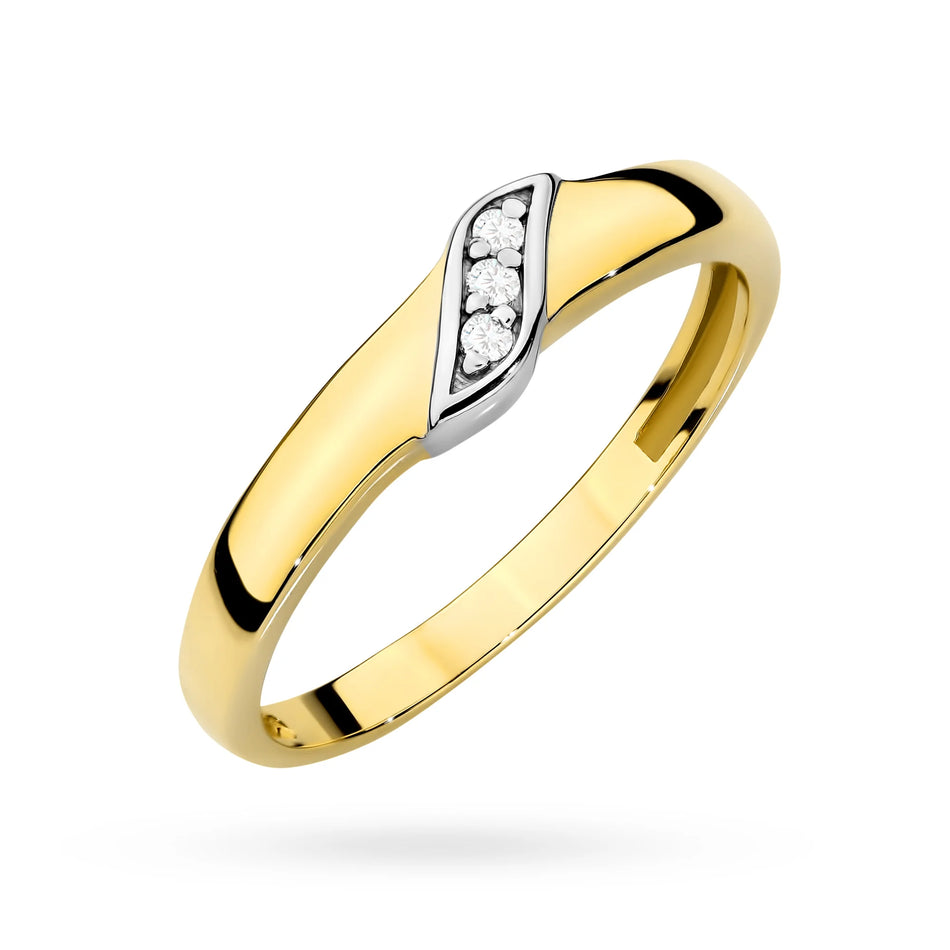 Goldring mit Zirkonia