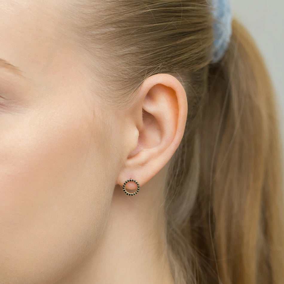 Goldohrringe mit Diamanten