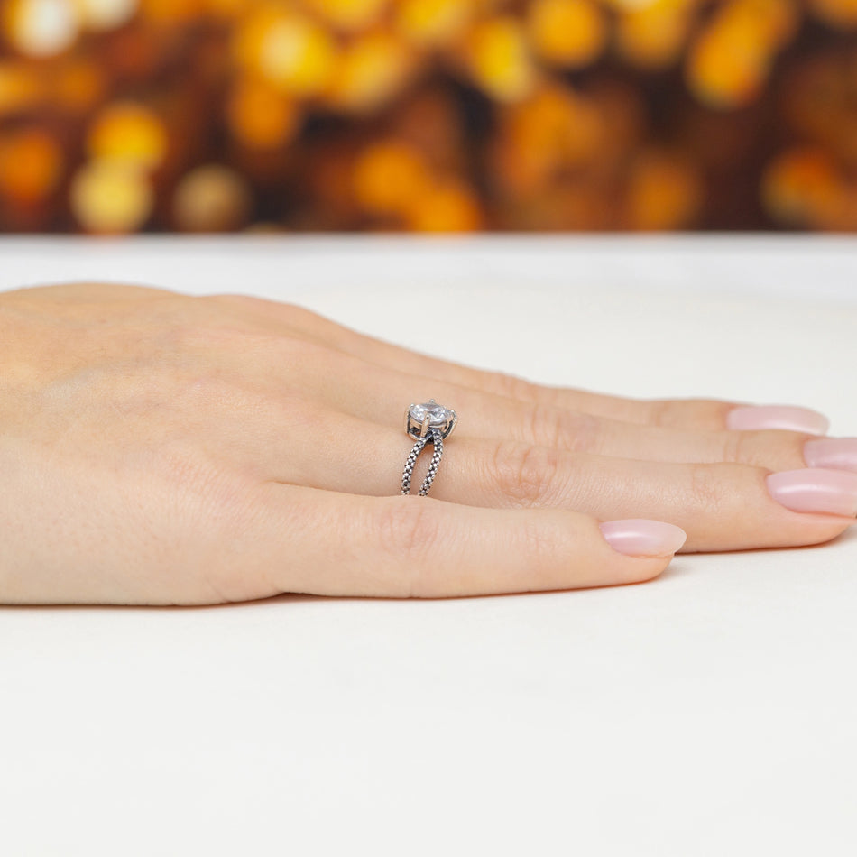 Silber Ring mit Zirkonia