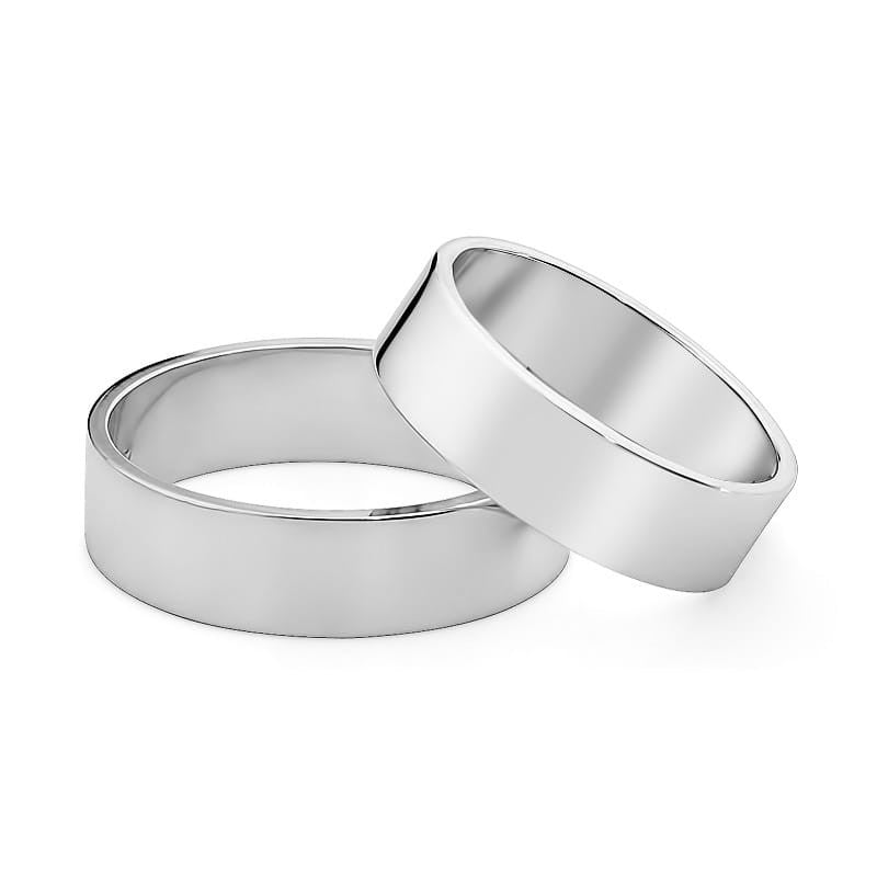 Klassische Flache Gold Eheringe 6mm