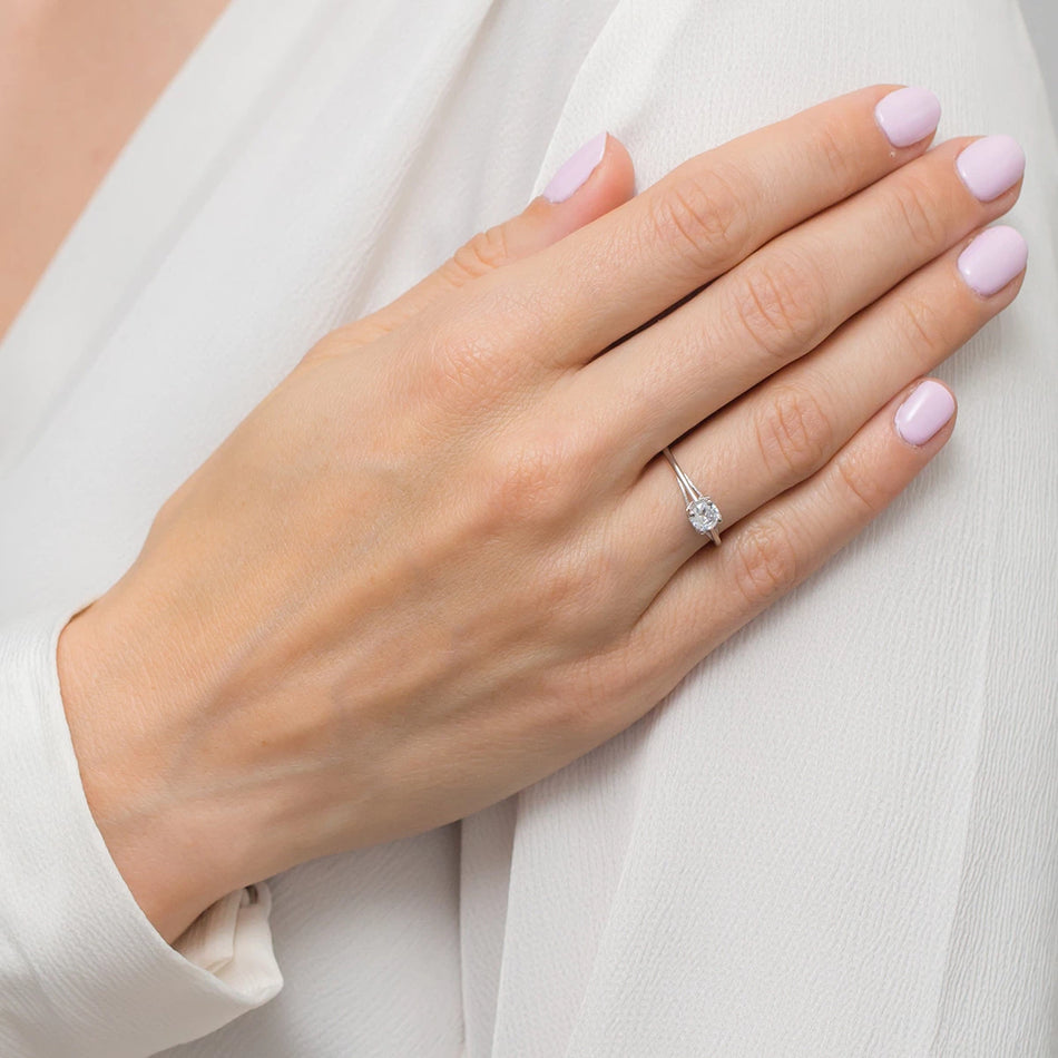 Silber Ring mit Zirkonia