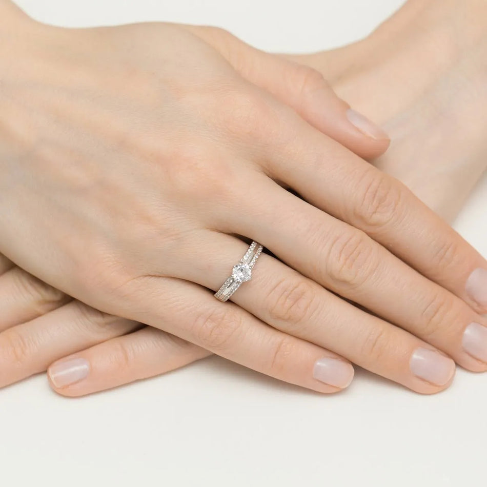 Silber Ring mit Zirkonia