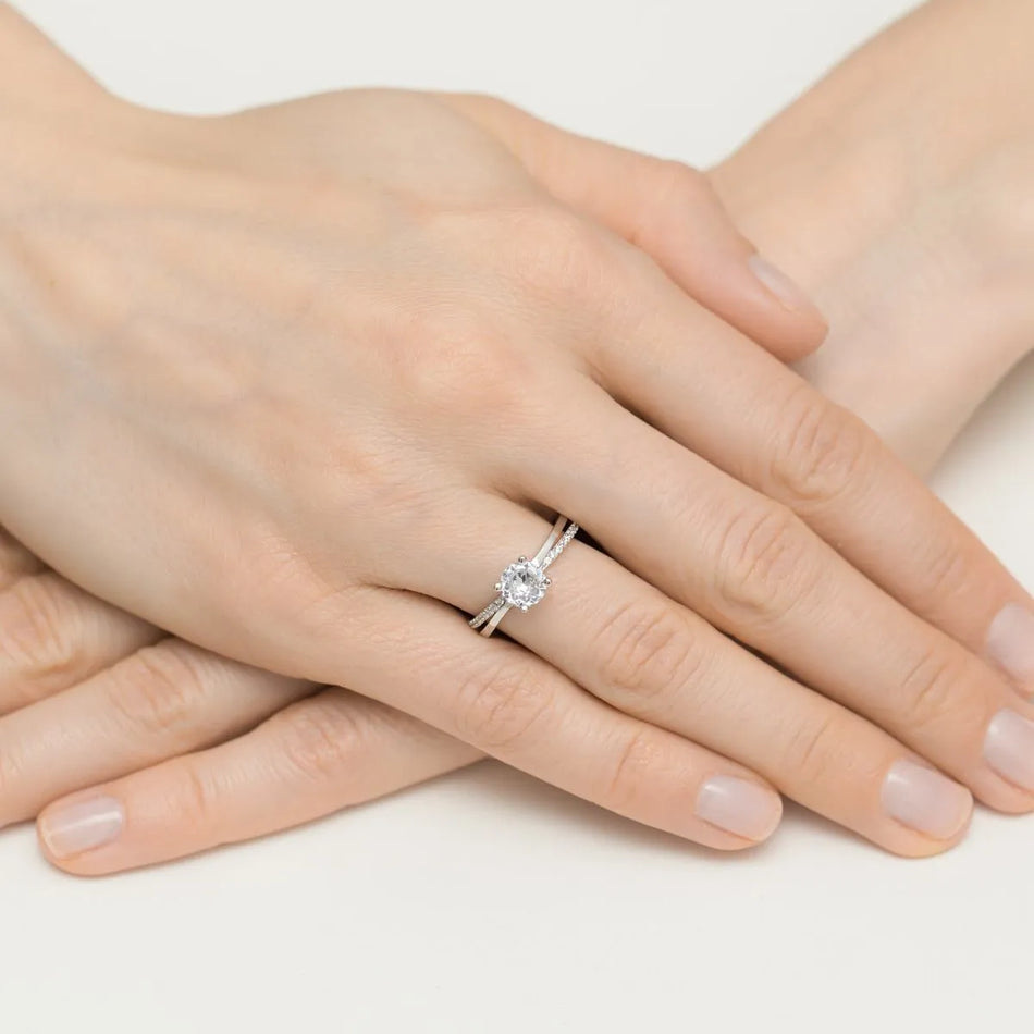 Silber Ring mit Zirkonia