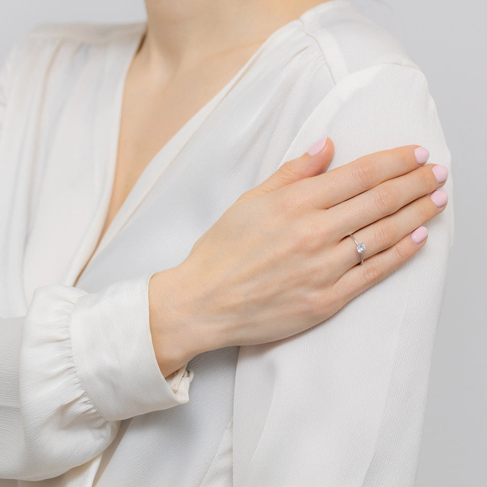 Silber Ring mit Zirkonia