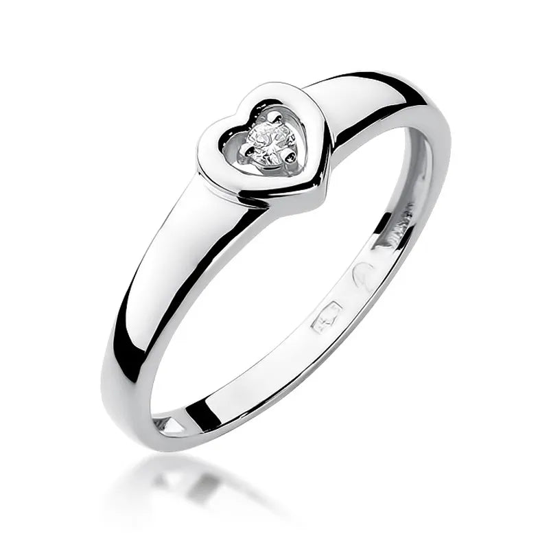 Goldring mit 0,04 ct Diamant