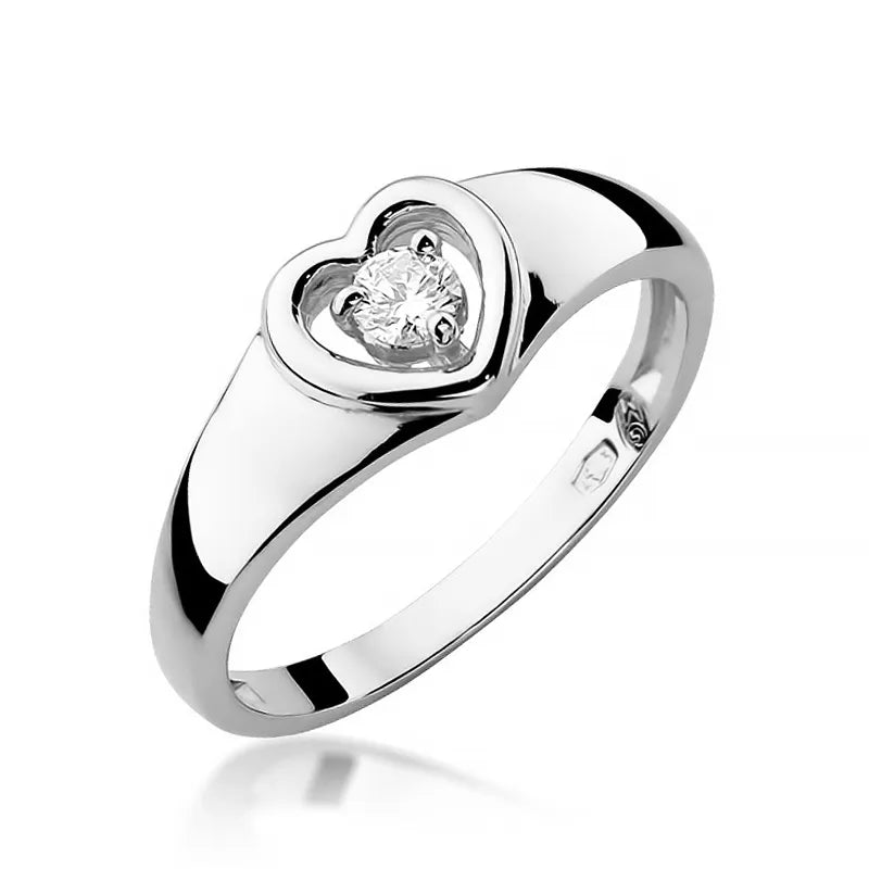 Goldring mit 0,10 ct Diamant