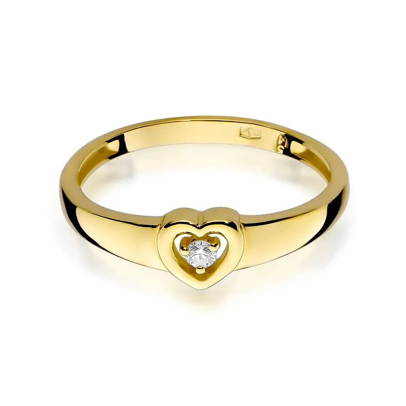 Goldring mit 0,04 ct Diamant
