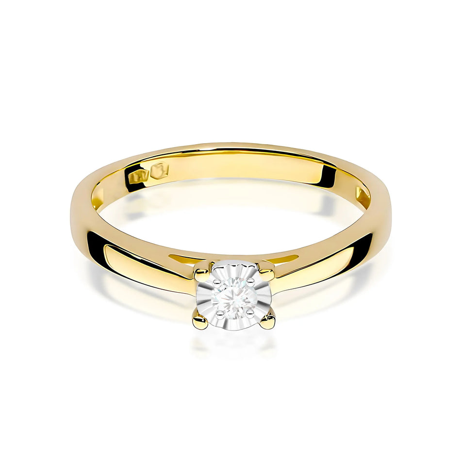Goldring mit 0,08 ct Diamant