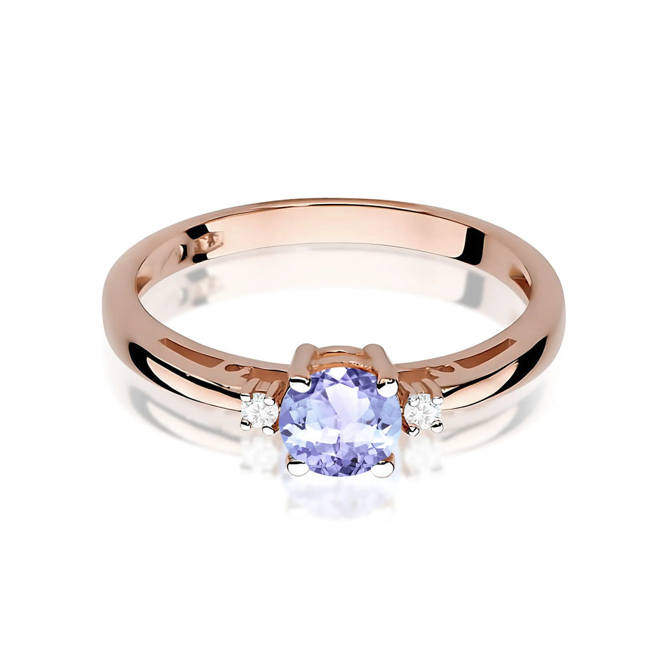 Gold Ring with 0.50ct Tansanit and Diamonds