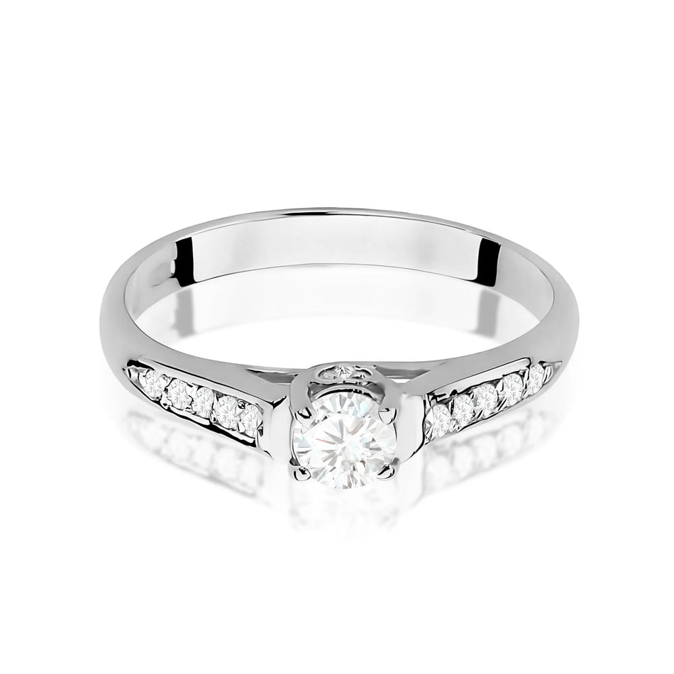 Gold Ring with 0.23ct and 0.103ct Diamonds