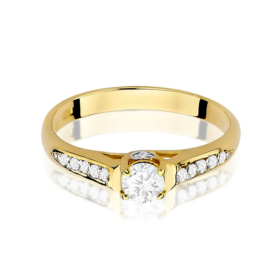 Gold Ring with 0.23ct and 0.103ct Diamonds