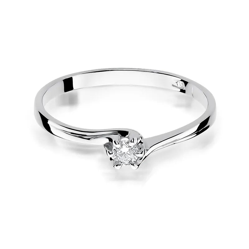 Goldring mit 0,10 ct Diamant
