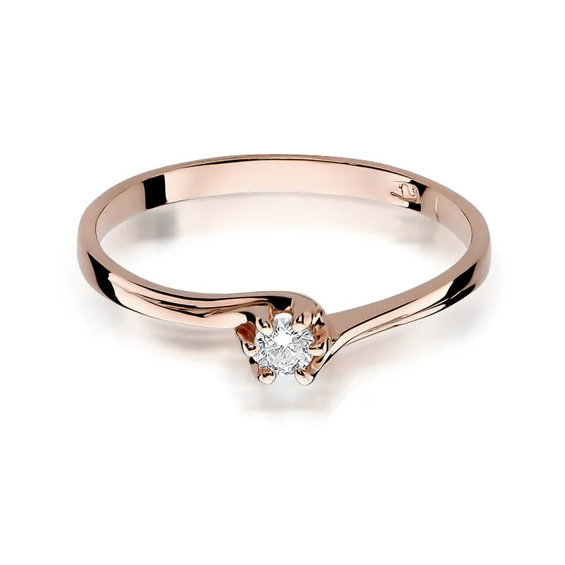Goldring mit 0,10 ct Diamant