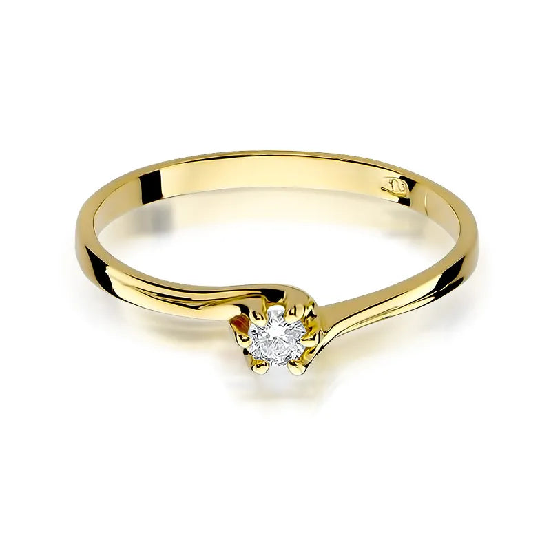 Goldring mit 0,10 ct Diamant