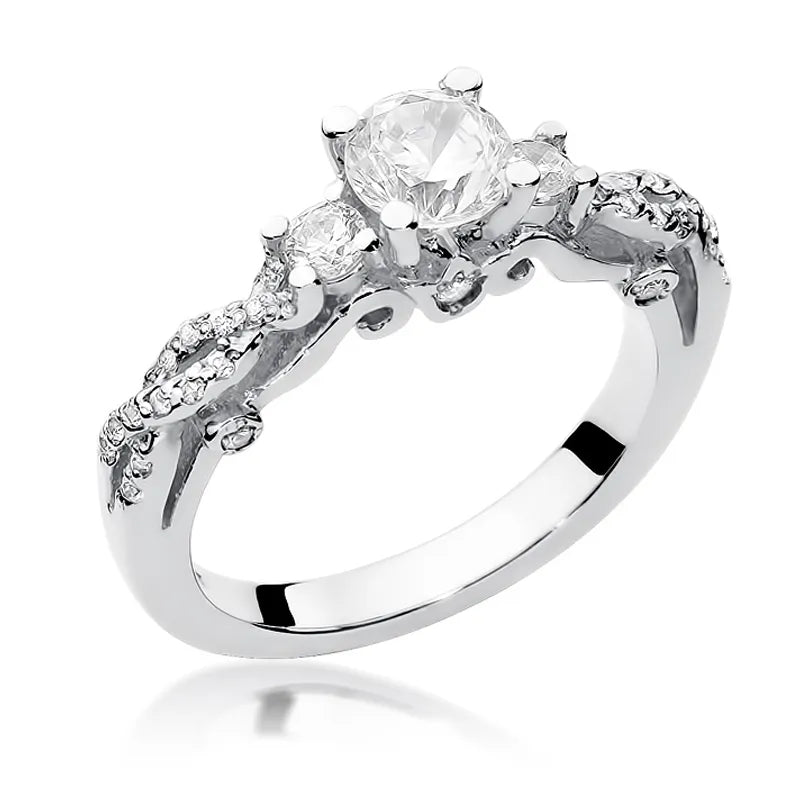 Goldring mit 0,50 ct und 0,339 ct Diamanten