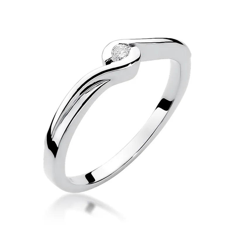 Goldring mit 0,05 ct Diamant