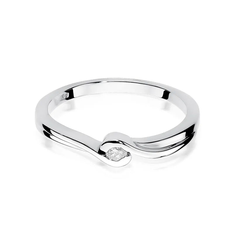 Goldring mit 0,05 ct Diamant