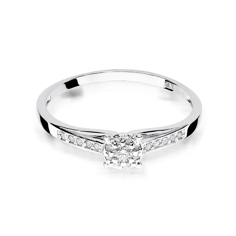 Gold Ring with 0.04ct and 0.09ct Diamonds