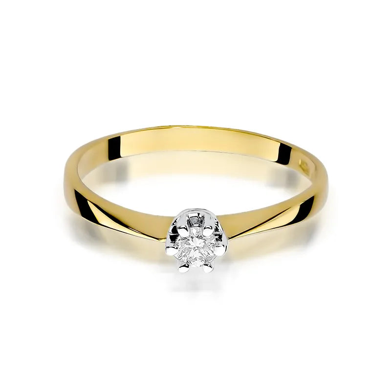 Goldring mit 0,10 ct Diamant