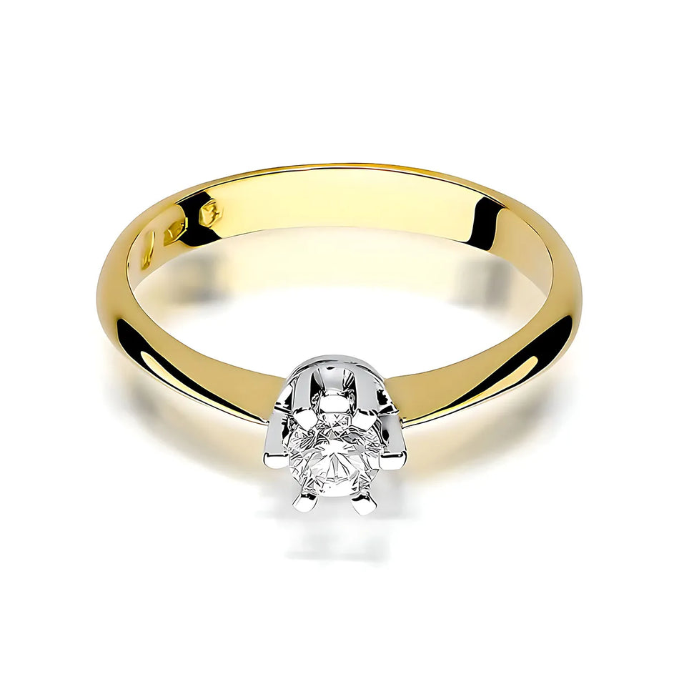 Gold Ring with 0.25ct Lab-Diamon