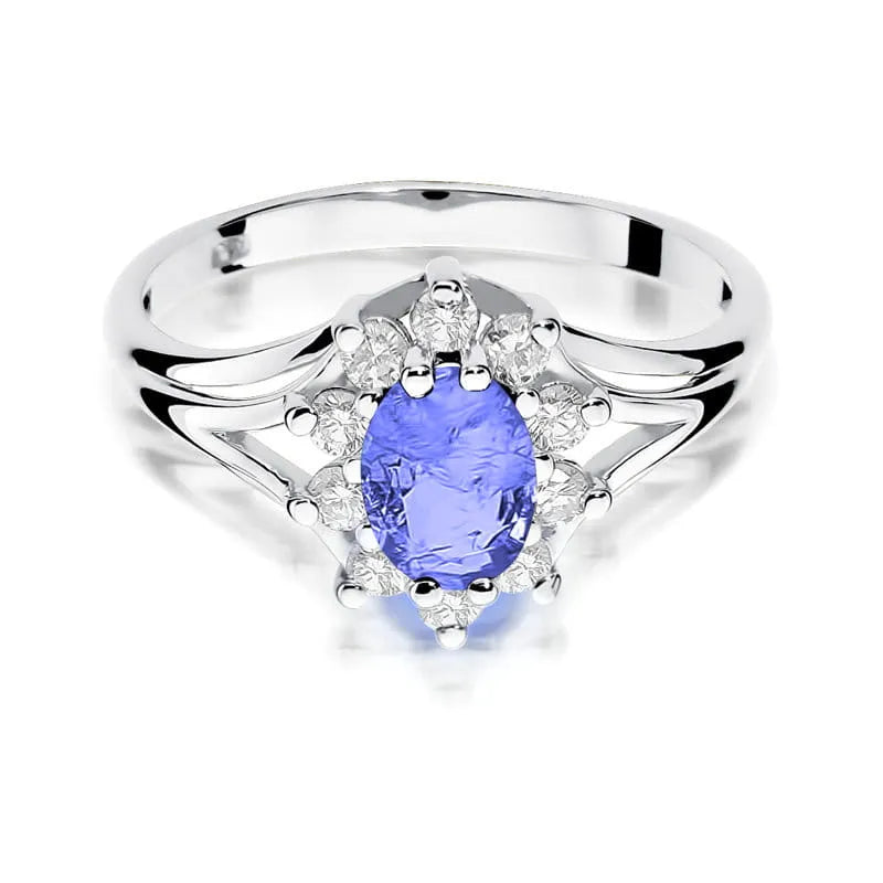 Ring mit Tansanit 0.7ct und Diamanten 0.3ct | 14K (585) Gold