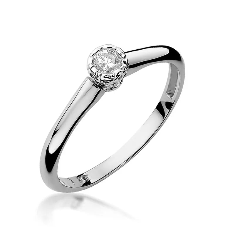 Goldring mit 0,13 ct Diamant