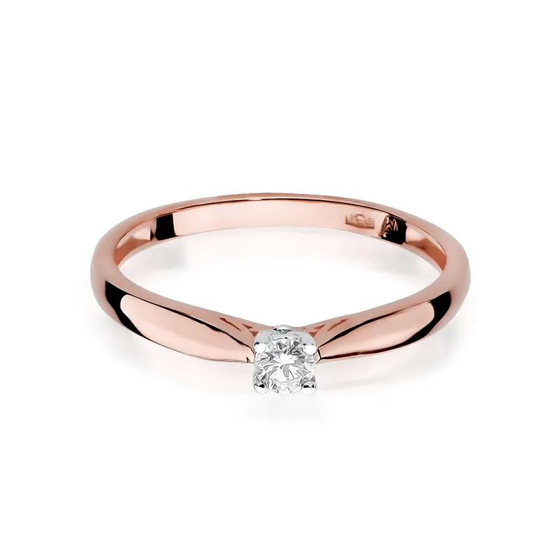 Goldring mit 0,10 ct Diamant