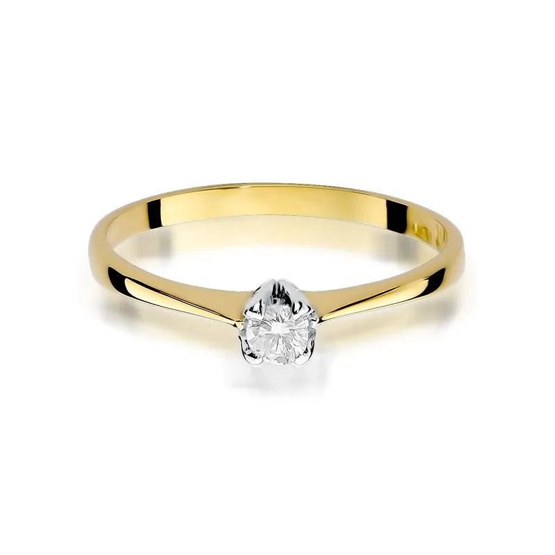 Goldring mit 0,10 ct Diamant