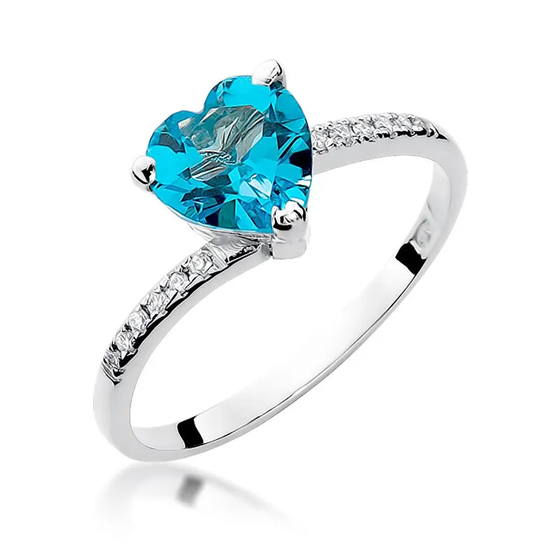 Goldring mit 1,20 ct Topas und 0,06 ct Diamanten