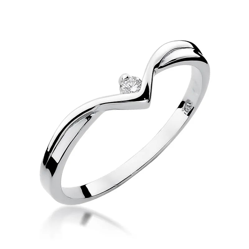 Goldring mit 0,04 ct Diamant