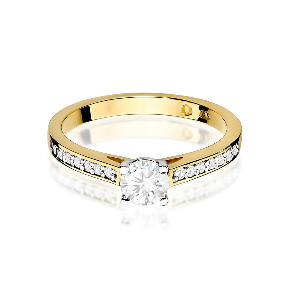 Gold Ring with 0.50ct and 0.12ct Diamonds