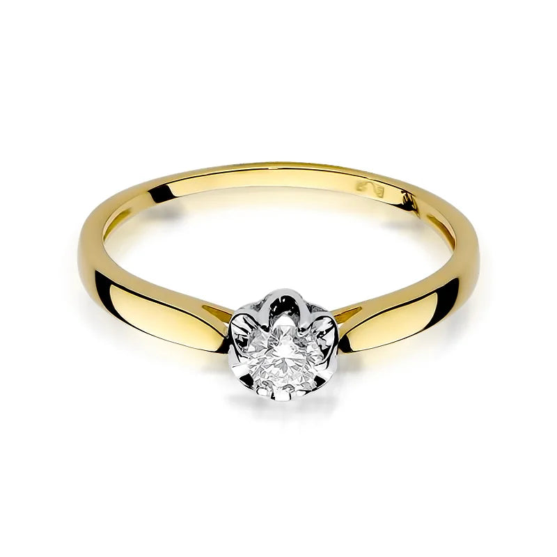 Goldring mit 0,15ct Labrodiamanten