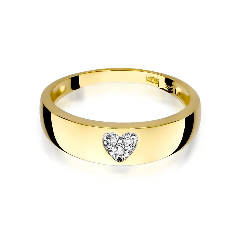 Goldring mit 0,026 ct Diamanten
