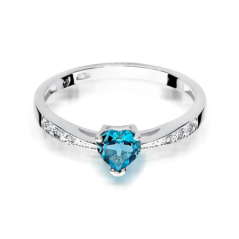 Goldring mit 0,50 ct Topas und 0,03 ct Diamanten