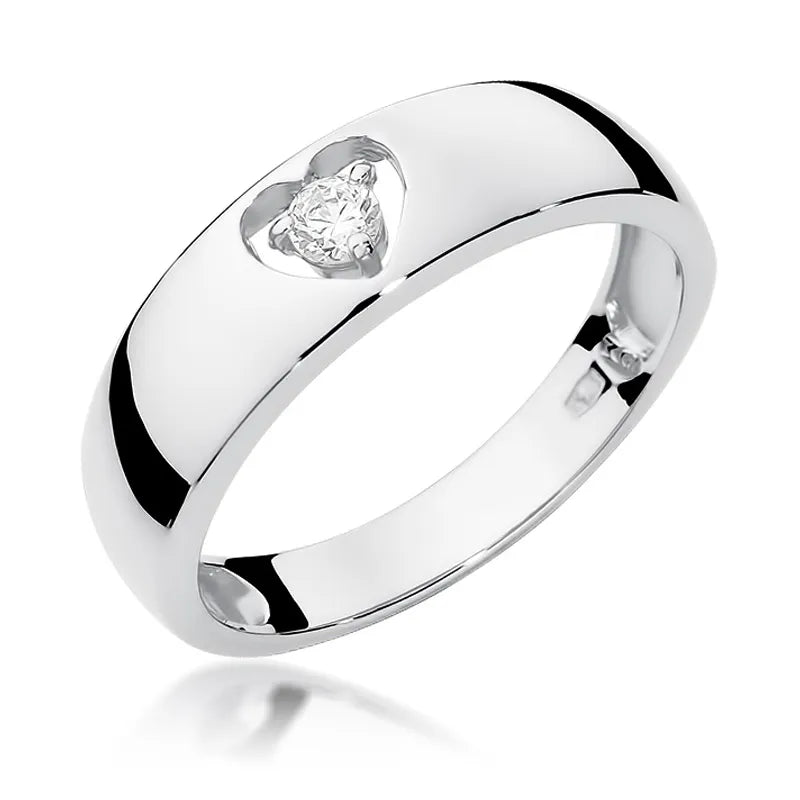 Goldring mit 0,10 ct Diamant