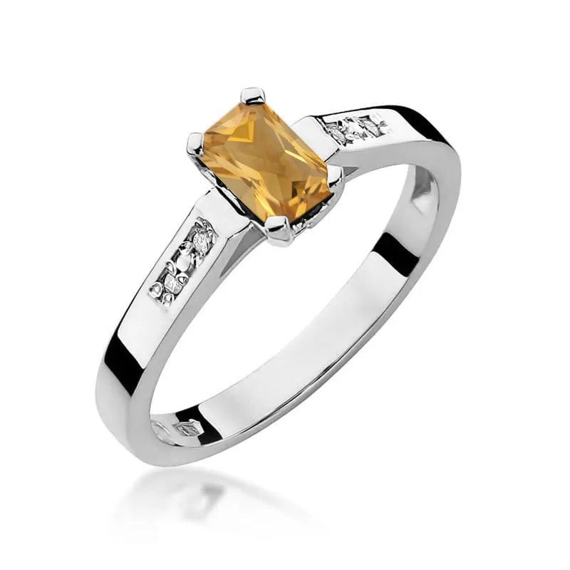 Goldring mit Rubin 0.8ct und Diamanten 0.04ct | 14K (585) Gelbgold
