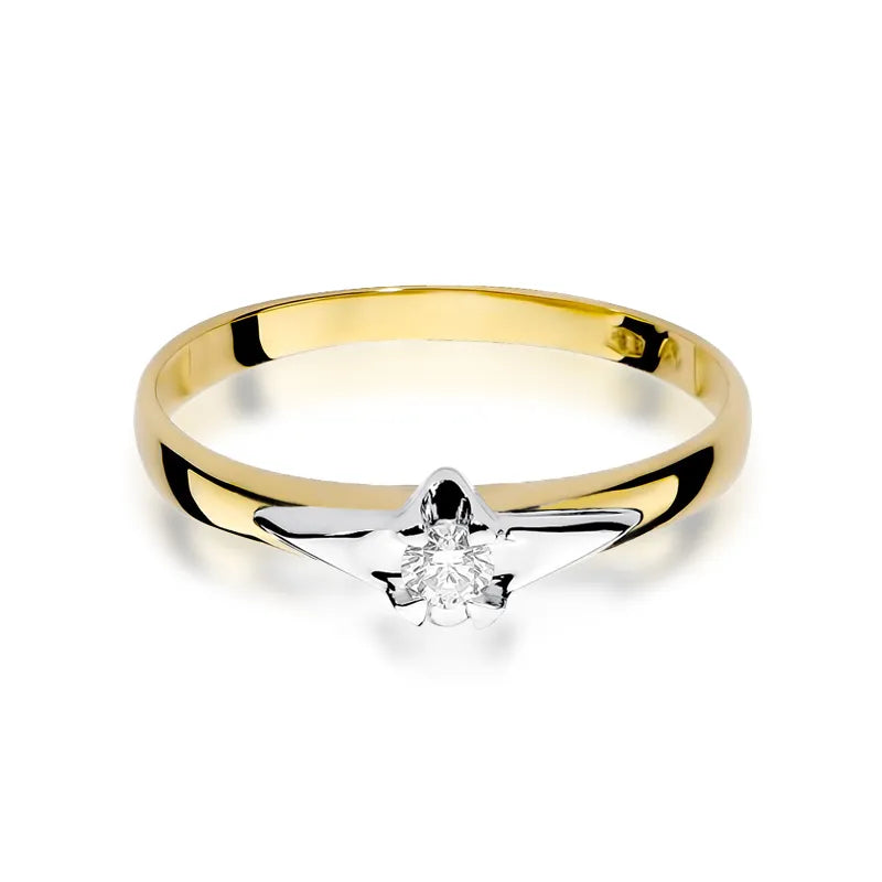 Gold Ring with 0.08ct Diamond